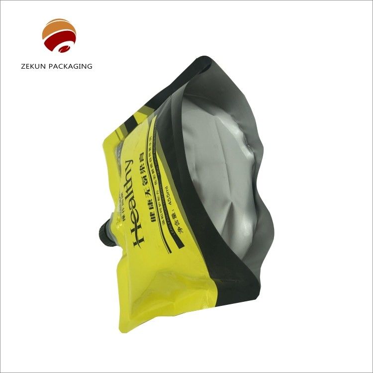 कस्टम मुद्रित रंगीन बाधा खाद्य ग्रेड फल का रस Doypack के साथ स्पूट